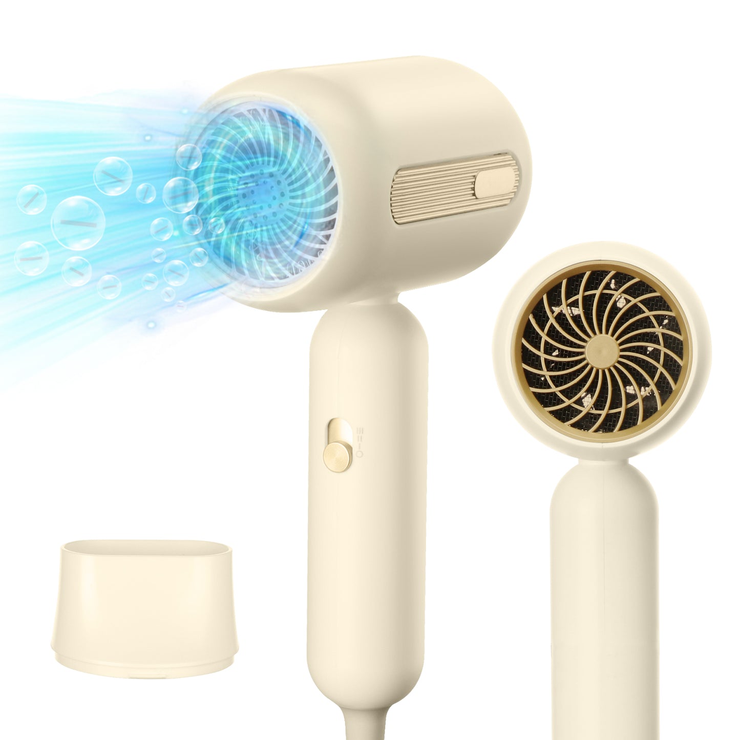 Professional Quiet Hair Dryer for Travel • Ionic Care